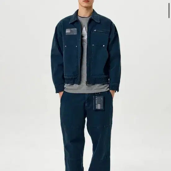 [BUNJANG] GARDEN EXPRESS Pigment Work Jacket (Navy) L / 가든익스프레스 피그먼트 워크자켓 (네이비) L