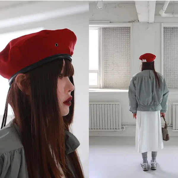 [BUNJANG] Freckle Reversible Beret Real Leather/Wool / 미착용 새상품) 프레클 리버시블 베레모 리얼레더/울