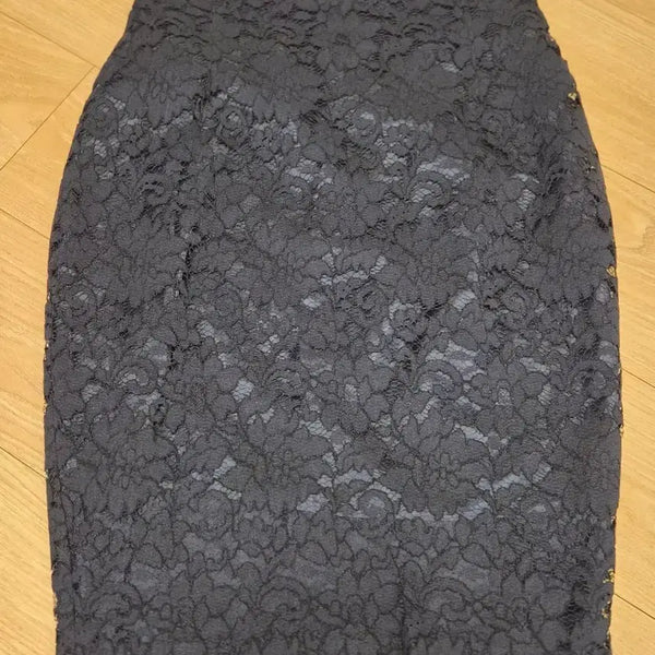 [BUNJANG] Navy Lace Skirt / 네이비 레이스 스커트