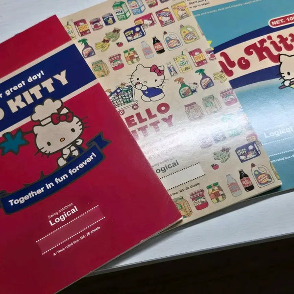 [BUNJANG] Hello Kitty Vintage Lined Notebook Set (3 Books) / 헬로키티 빈티지 줄노트 3권
