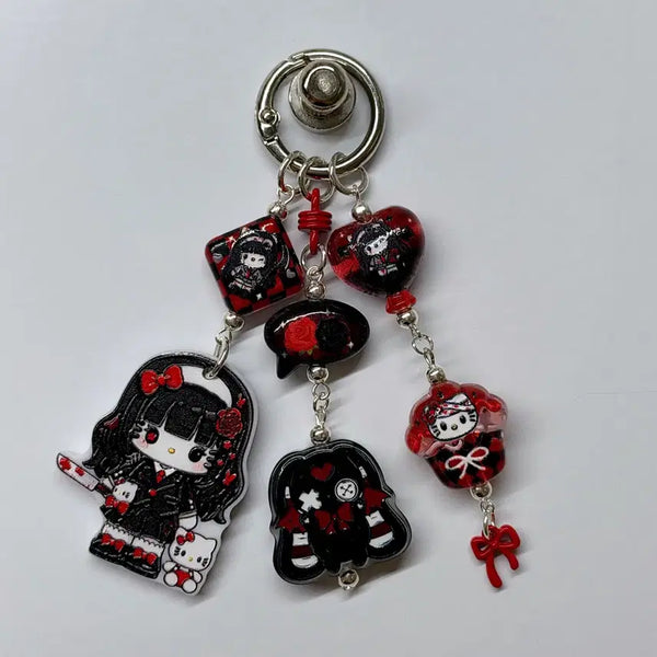 [BUNJANG] Tomie Kitty Handmade Keychain / 토미에 키티 수제 키링
