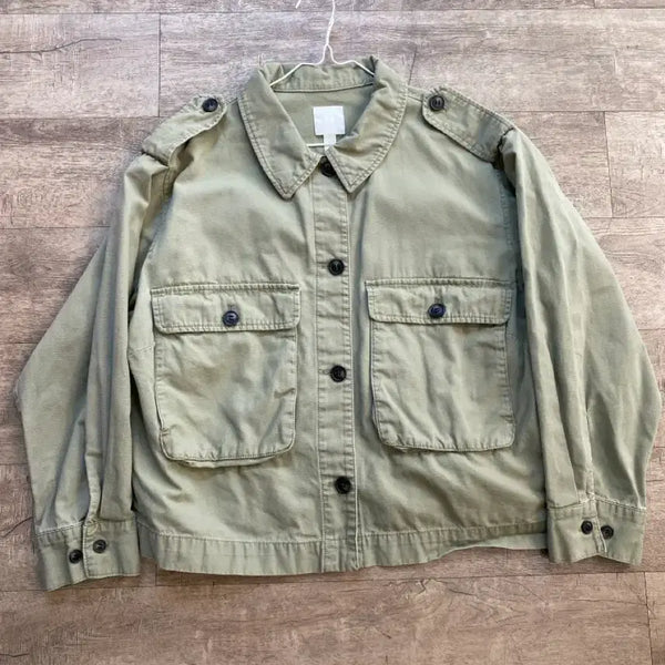 [BUNJANG] H&M Pocket Work Jacket Beige / H&M 포켓 워크 자켓