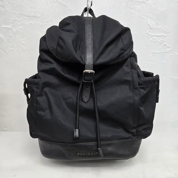 [BUNJANG] Burberry Nylon Leather Trim Backpack Black / 버버리 백팩 블랙