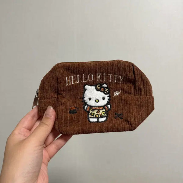 [BUNJANG] Hello Kitty Ribbed Pouch / 헬로키티 골지 파우치