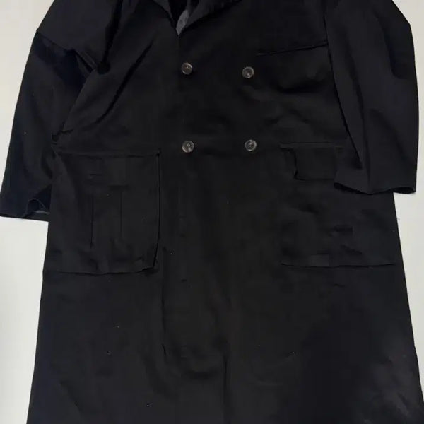[BUNJANG] Massnoun Cargo Pocket Oversized Mac Coat Black / 희귀!! 매스노운 카고 포켓 오버핏 멕시 코트 F 블랙