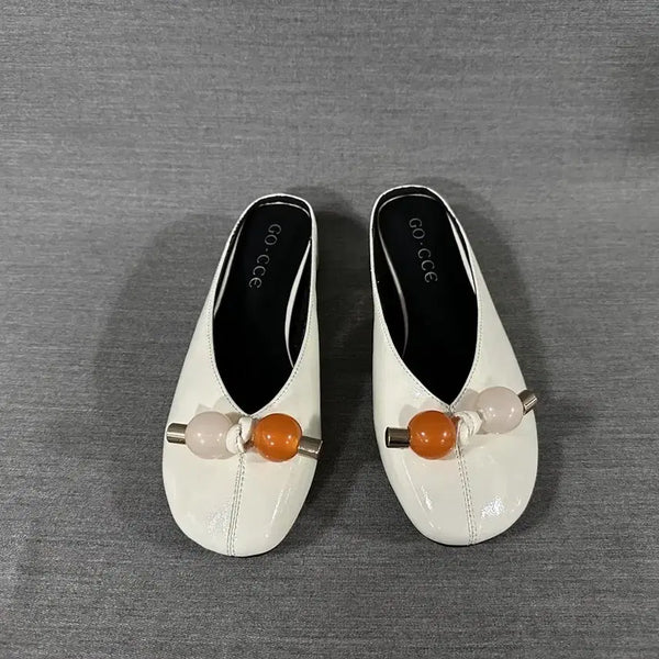 [BUNJANG] Gose Natural Leather Mule Slippers (245mm) / 고세 천연가죽 뮬 슬리퍼/여성(245mm)/s2409/새상품수준