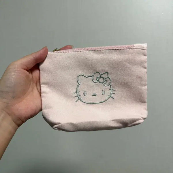 [BUNJANG] Hello Kitty Suede Pink Pouch / 헬로키티 스웨이드 핑크 파우치