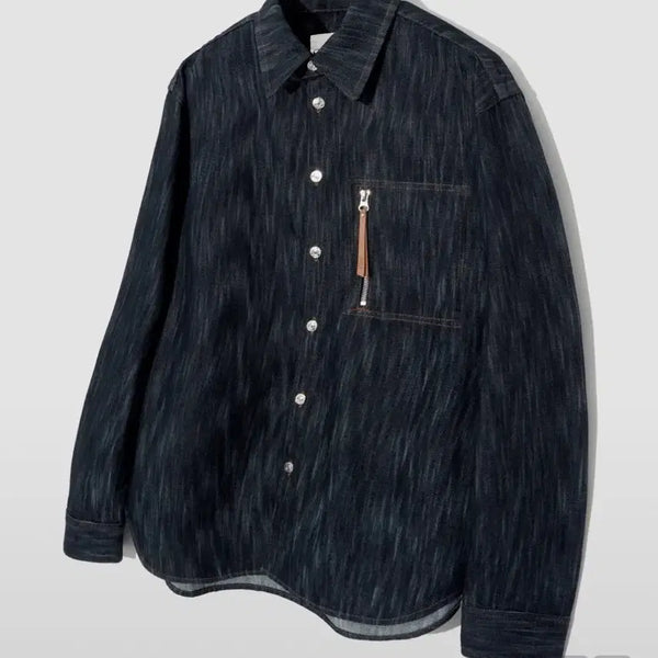 [BUNJANG] Shutter Denim Shirt / 셔터 데님 셔츠