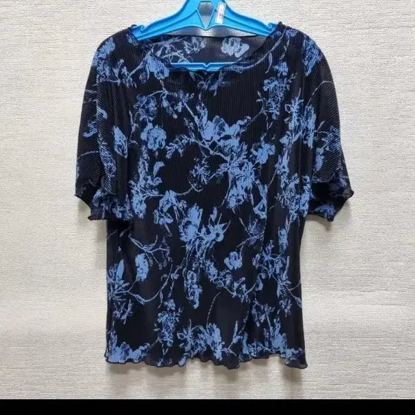 [BUNJANG] Pleated Short Sleeve Blouse / y453 플리츠 반팔 블라우스