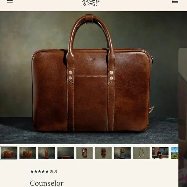 [BUNJANG] Satchel & Page Counselor Leather Briefcase / Satchel & page 카운슬러 가죽 서류 가방