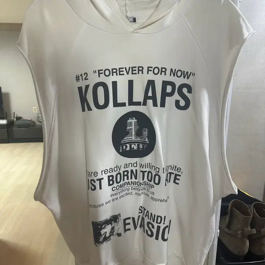 [BUNJANG] RAF SIMONS Kollaps Sleeveless Top Ivory / RAF simons kollaps 슬리브리스