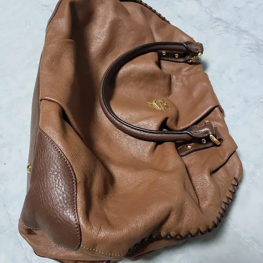 [BUNJANG] MCM Tote Bag Brown Leather / 엠씨엠 가방 성주택 있어요