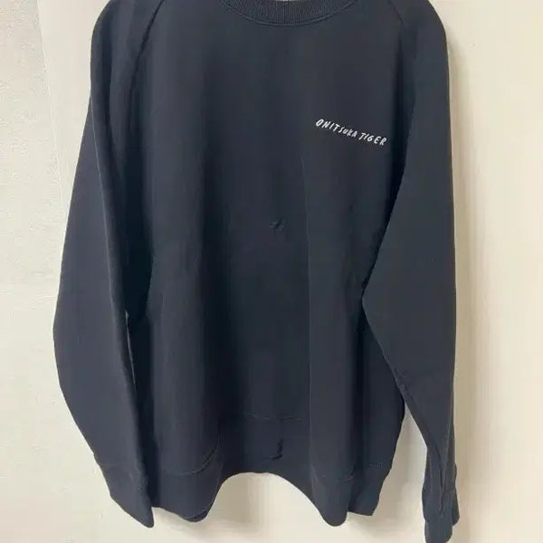 [BUNJANG] Onitsuka Tiger Sweatshirt Black M / 오니츠카타이거 맨투맨 블랙 m