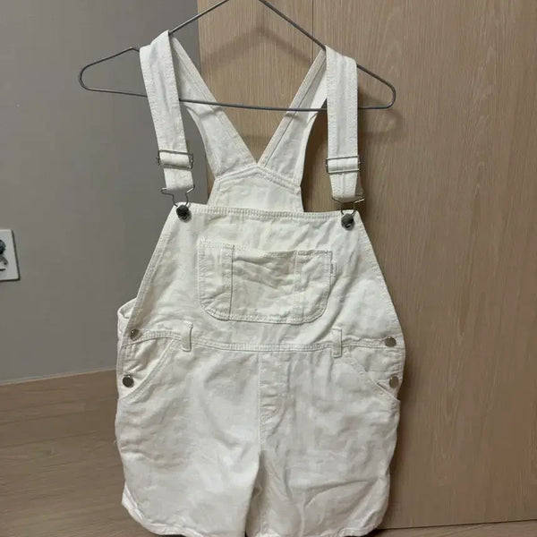 [BUNJANG] OUR White Overalls JL / 아워 OUR 멜빵 오버롤 화이트 JL