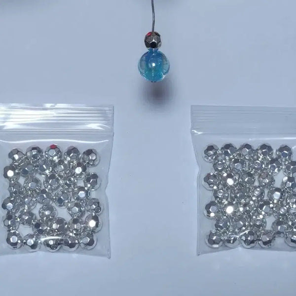 [BUNJANG] Silver 8mm Mirror Ball Spacer Beads / DIY 실버 8mm 미러볼 스페이서