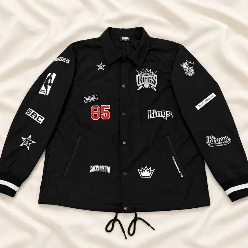 [BUNJANG] NBA Sacramento Kings Multi-Patch Coach Jacket XL / XL) NBA 새크라멘토 킹스 멀티 패치 코치 자켓