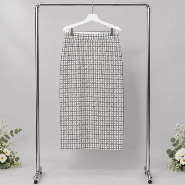 [BUNJANG] Check Pattern Midi Skirt / 새상품:) 체크 패턴 미디스커트