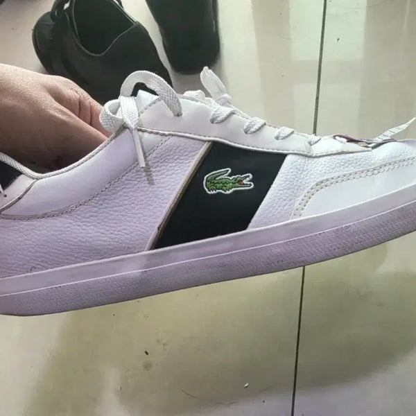 [BUNJANG] Lacoste Sneakers White Black / 라코스테 운동화 화이트 블랙