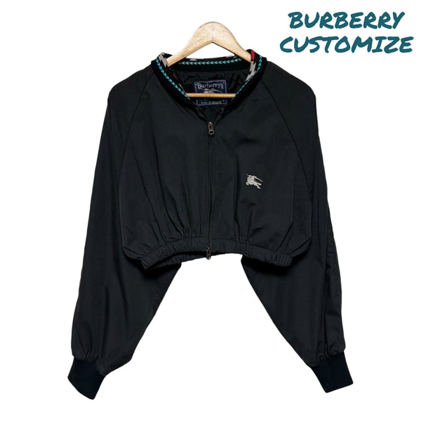 [BUNJANG] Burberry Custom Black Cropped Blouson Jacket / 4285 버버리 크롭 커스텀 블랙 블루종 자켓