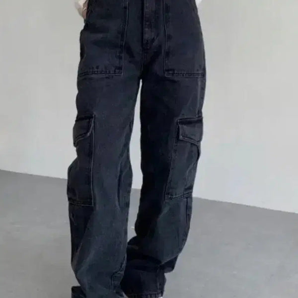 [BUNJANG] S2 Cargo Denim Black / 에스투 카고데님 흑청