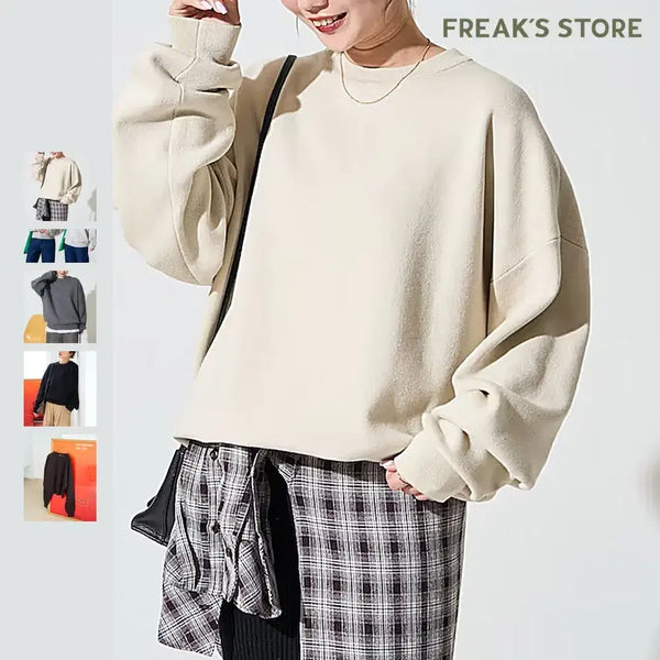 [BUNJANG] FREAK'S STORE Color Sweat Touch Knit Pullover / 프릭스스토어 기장선택 컬러 스웨트터치 니트 풀오버