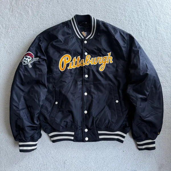 [BUNJANG] New Era Pittsburgh Pirates Varsity Jacket / 뉴에라 피츠버그 파이어리츠 바시티 자켓