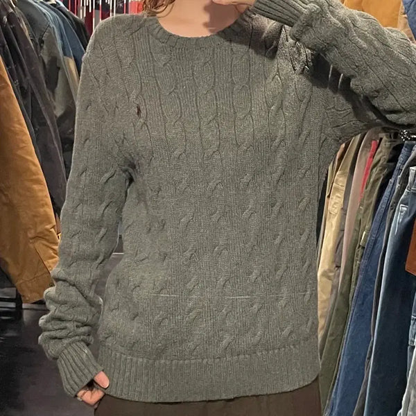 [BUNJANG] Polo Knit Gray / [IM] 폴로 니트 그레이