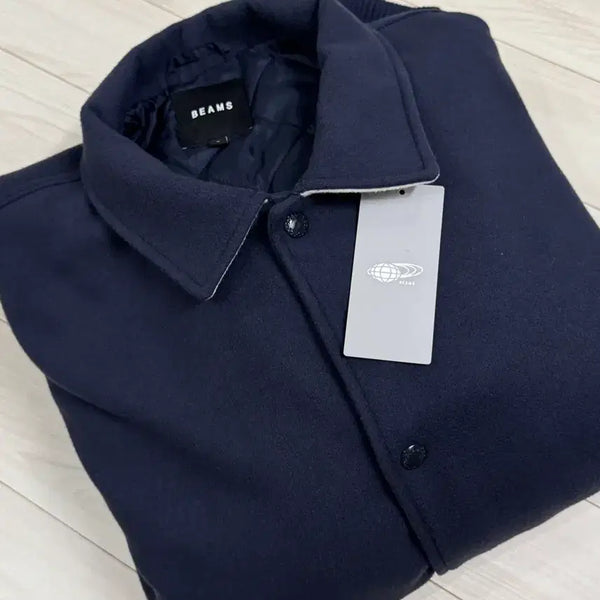 [BUNJANG] BEAMS Navy Varsity Jacket L / 빔즈 네이비 바시티 자켓 L