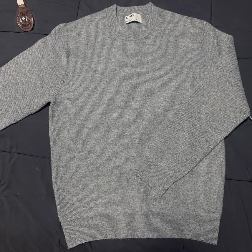 [BUNJANG] Grey Round Neck Knit / 그레이 라운드넥 니트