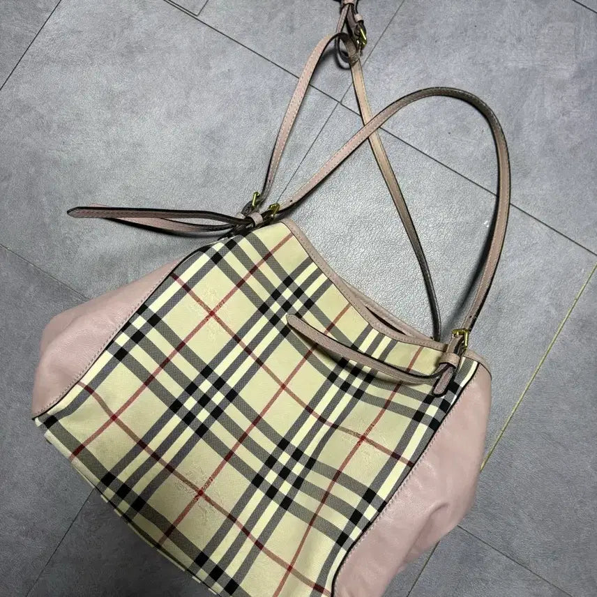 [BUNJANG] Burberry Nova Check Shoulder Bag Pink / [정품] 버버리 스몰 캔터베리 하우스 체크 토트백 (더스티 핑크)