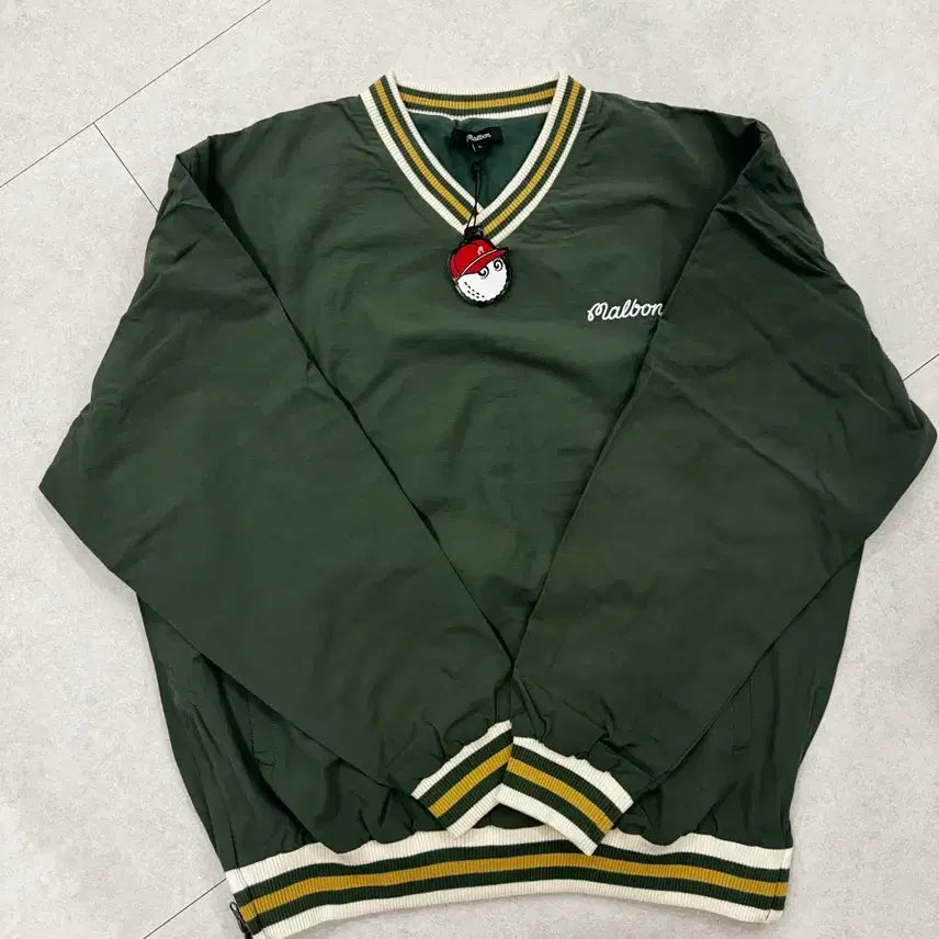 [BUNJANG] Malbon Nylon Varsity Pullover L / 말본 / 나일론 바시티 풀오버 / L