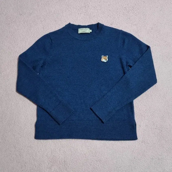 [BUNJANG] Maison Kitsuné 100% Wool Fox Patch Knit Sweater / 메종키츠네 폭스 니트 (울100%)
