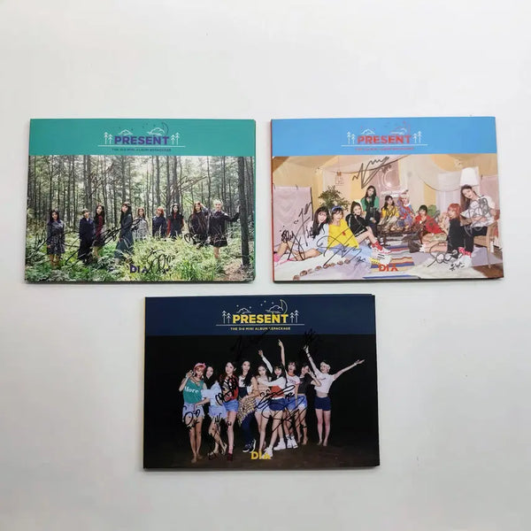 [BUNJANG] DIA Autographed Mini 3rd Repackage Album "PRESENT" 3 Version Full Set / [친필사인반] 다이아(DIA) 미니 3집 리패키지 PRESENT 3종 전버전 친필 사인 앨범