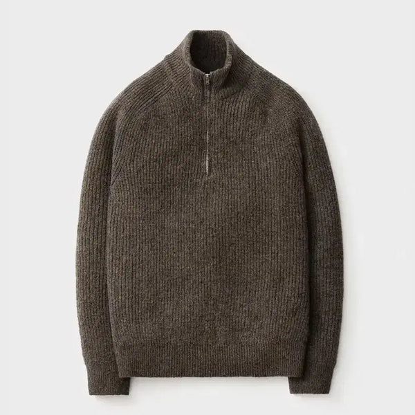 [BUNJANG] Pottery Highneck Half Zip-Up Knit / 포터리 하이넥 하프 집업 니트
