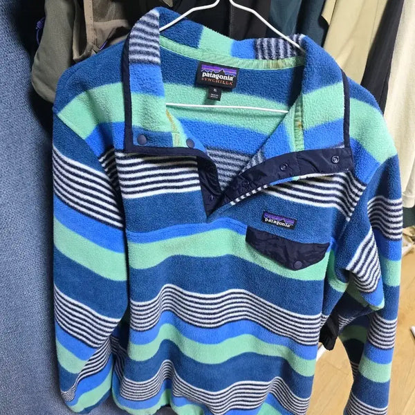 [BUNJANG] Patagonia Synchilla Stripe Pattern XL / 파타고니아 신칠라 스트라이프 패턴 XL