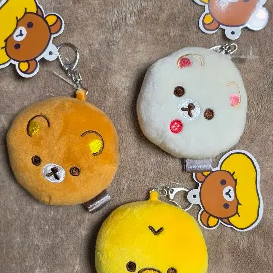 [BUNJANG] Rilakkuma Doll Mirror Keychain Set (3 Types) / 리락쿠마 인형 거울 키링 3종