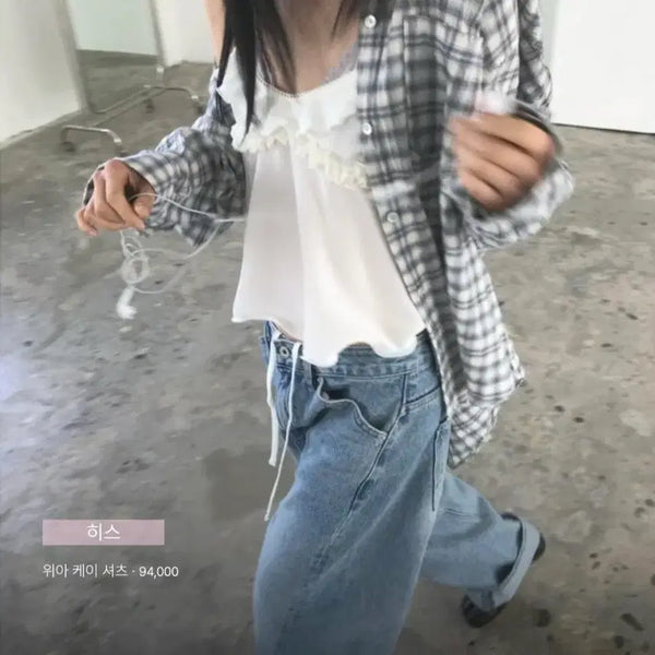 [BUNJANG] WIA Stripe Shirt / 위아 스트라이프 셔츠