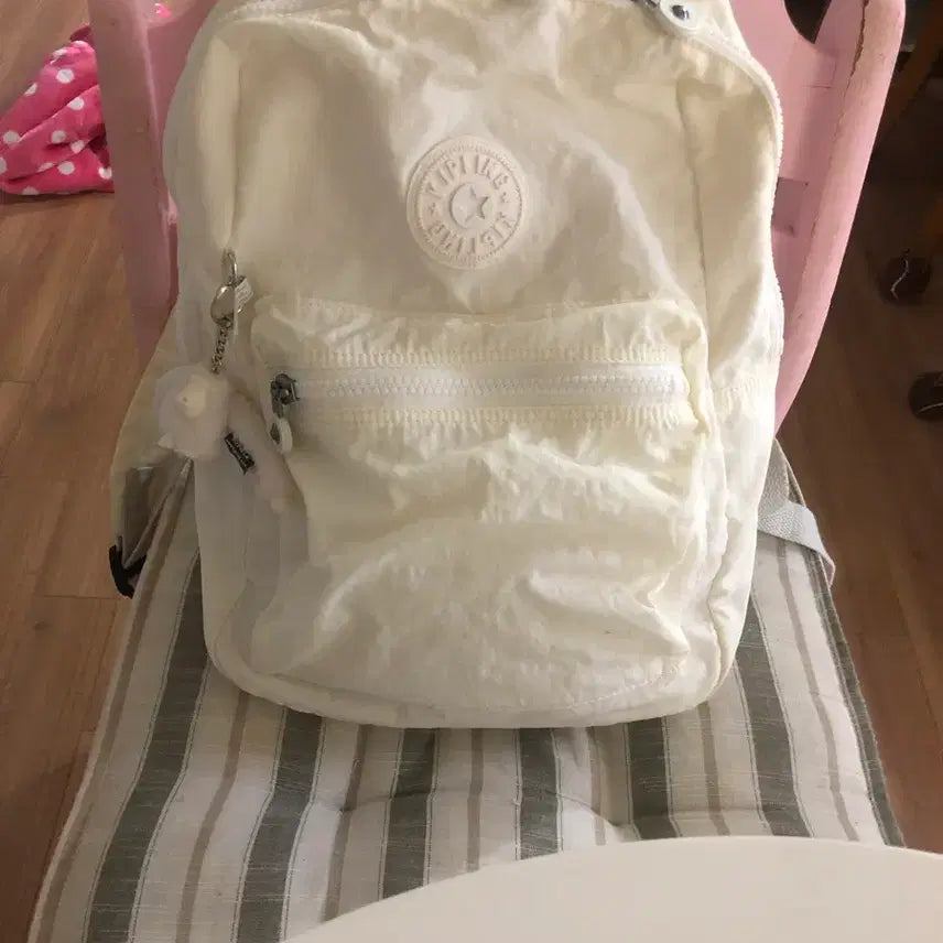 [BUNJANG] Kipling Backpack Ivory / 키플링 백팩 아이보리