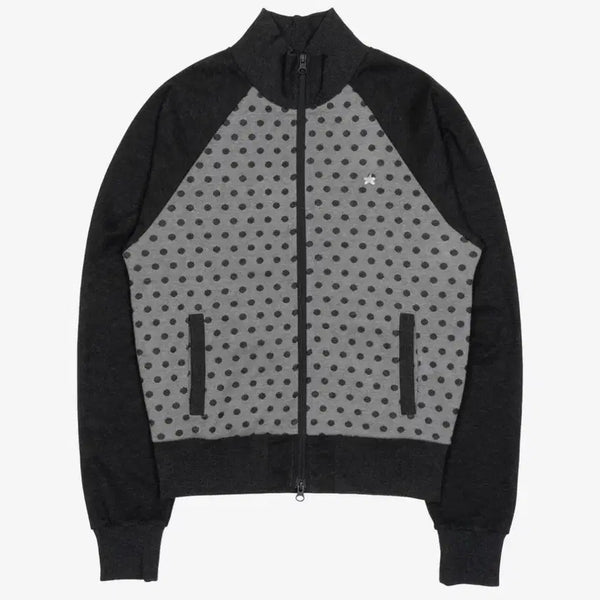 [BUNJANG] The Coldest Moment Dot Raglan Zip-Up (Black) / 더콜디스트모먼트 도트 dot raglan zip-up (black)