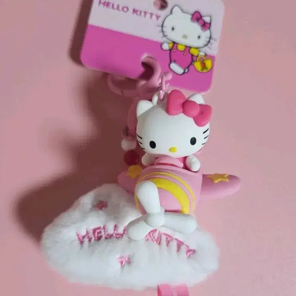[BUNJANG] Sanrio Hello Kitty Cloud Airplane Keychain / 산리오 헬로키티 구름 비행기 키링