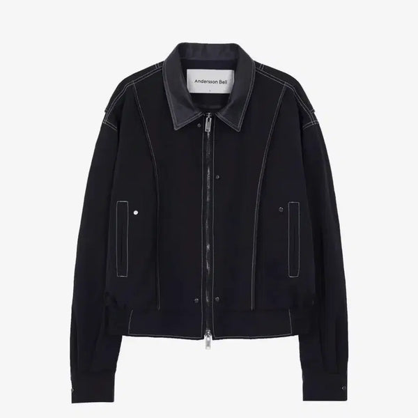 [BUNJANG] Andersson Bell Black Cropped Bomber Jacket / 앤더슨벨 블랙 봄버 자켓