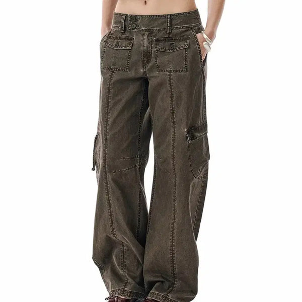 [BUNJANG] Second Monologue Washed Cargo Pants Brown / 새상품) 세컨모놀로그 워싱 카고 팬츠 브라운
