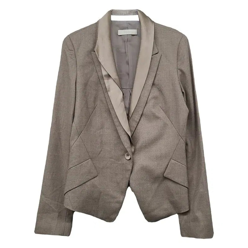 [BUNJANG] Izabella Brown Wool Classic Tailored Single Blazer / 아이잗바바 브라운 울 클래식 테일러드 싱글 블레이저 88(66)