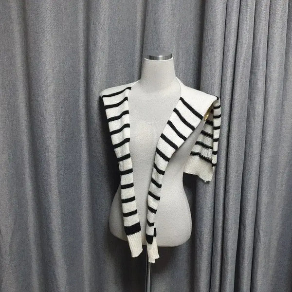 [BUNJANG] Stripe Knit Shawl / 스트라이프 니트 숄