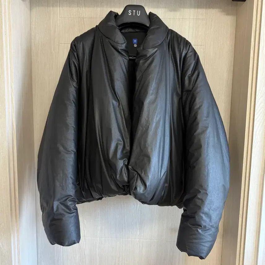 [BUNJANG] Easy Gap Round Jacket Padded S Black / 이지갭 라운드 자켓 패딩 S사이즈 블랙