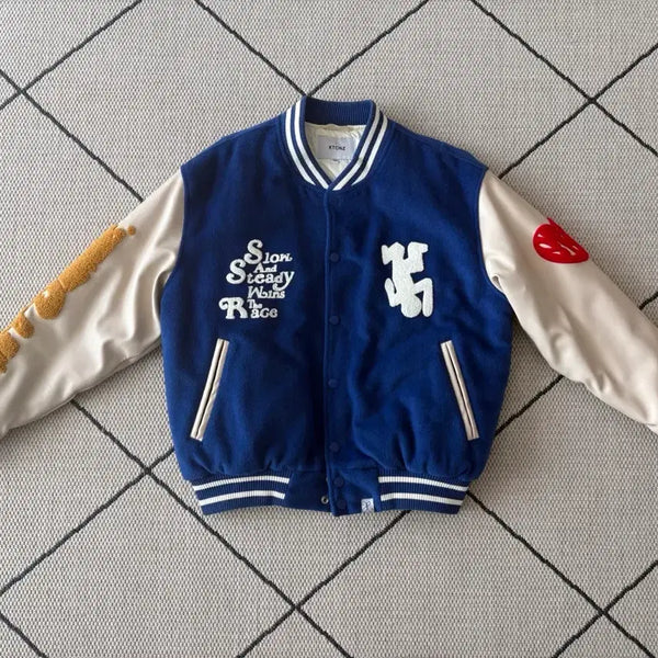 [BUNJANG] XTONZ Varsity Jacket Blue / 엑스톤즈 바시티