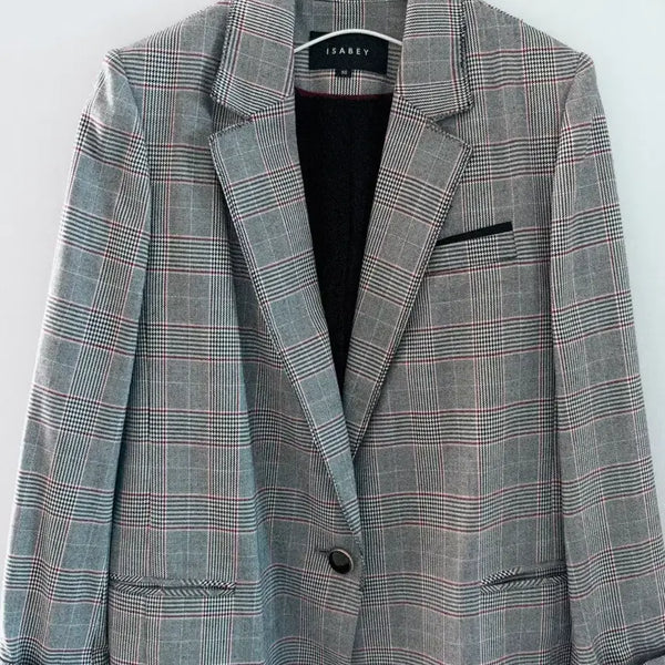[BUNJANG] Isabei Check Pattern Jacket / 체크 패턴 재킷
