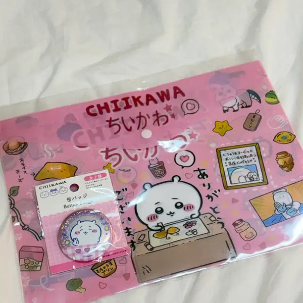[BUNJANG] Chiikawa Clear Pocket File & Badge Bundle Set / 치이카와 클리어 포켓 파일 & 뱃지 일괄