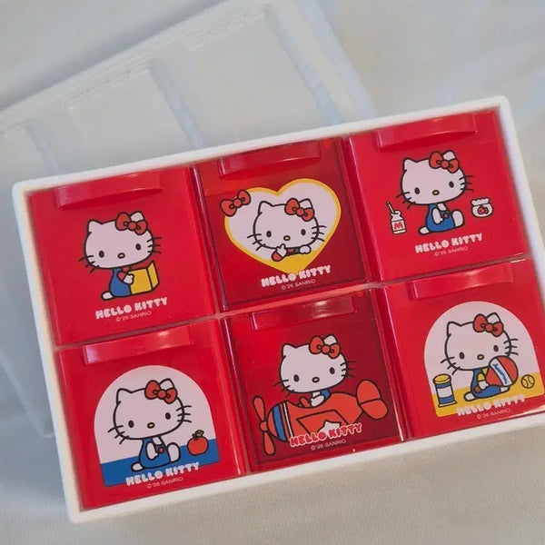 [BUNJANG] Hello Kitty 6-Compartment Storage Organizer / 헬로키티 수납함 6칸 정리함