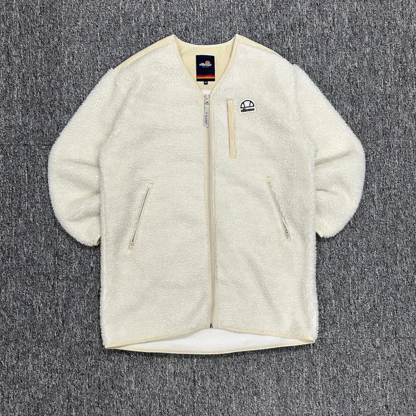 [BUNJANG] Ellesse Ivory Fleece Jacket M / 엘레세 아이보리 플리스 자켓 M